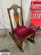 Painted Chair 16x19x34, Youth Rocking Chair