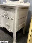Painted Dresser with Tilt Mirror, Three Drawers, has Casters in Drawers 37x20x29, Mirror is 38" Tall