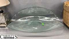 Lamp, Basket, Glass Floral Holder 22x10x7