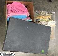 Cloth/Fabric Squares, Box with Fabric Squares, Box Measures 21x13.5
