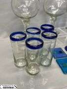 Heavy Glass Stemware, Drinkware, Margarita Glasses Tallest 10"
