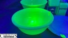 Green Fire King Plate, Jadeite Mixing Bowls Largest 8" Wide, Salt & Pepper Shakers