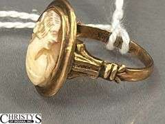 Cameo Ring Marked 10k