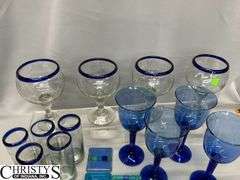 Heavy Glass Stemware, Drinkware, Margarita Glasses Tallest 10"
