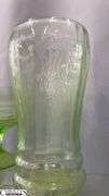 6 Anchor Hocking Cameo Green UV Reactive Tumblers, 3 Other Custards, Bread Plate and Shot Glass