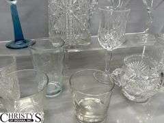 Stemware, Glass Pitcher 8" Tall, Drinkware Some Chips