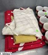Christmas Place Mats, Mugs, Candle Holders,