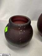 3 Piece Graduated Glass Vases Tallest 12"