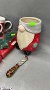 Christmas Place Mats, Mugs, Candle Holders,