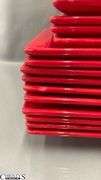 Waechtersbach Red Dishes and Serving Some Chips Largest Plates 13.5" round