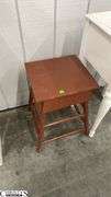 Two Wood Accent Tables, Some Wear, Need Cleaning, Largest 15x14x30