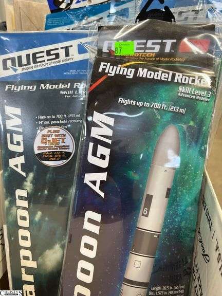 7 Quest Flying Model Rocket Sets New in Package- 3 Harpoon AGM and 4 ...