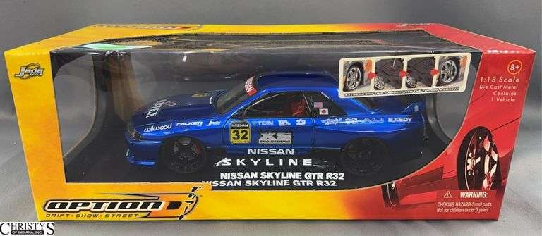 Jada Toys Option Drift Show Street Nissan Skyline GTR R32 1:18 Scale Diecast Model image