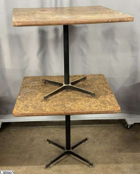 2 Cafe Tables - Shows wear - 36" x 30" x 30" of each