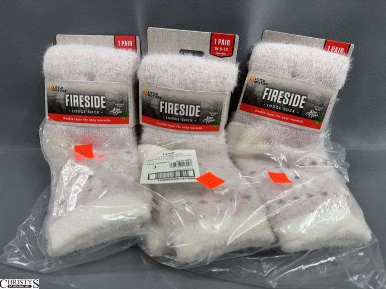 3 Bundles of Little Hotties Fireside Lodge Socks Womens Size 5-10 image