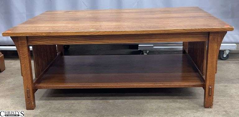 Stickley Furniture Coffee Table - 44" x 36" x 17" - some surface/edge wear image