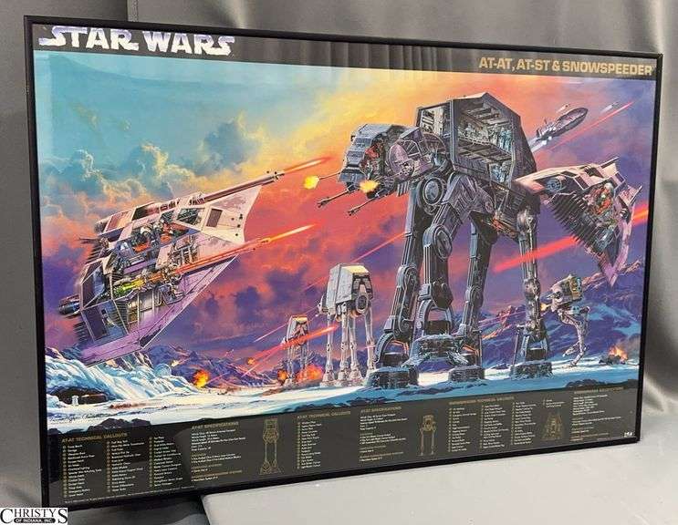 Star Wars AT-AT, AT-ST & Snowspeeder Framed Poster 36x24 image