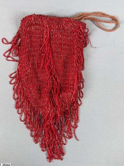 Red Beaded Flapper Type Purse image