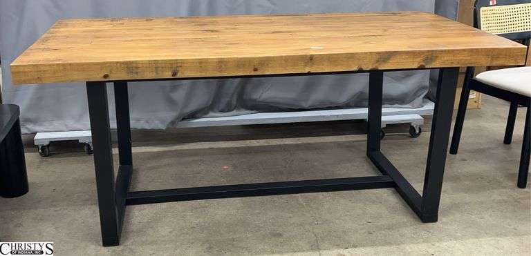 Walker Edison Contemporary Industrial Dining Table - 72" x 36" x 30" image