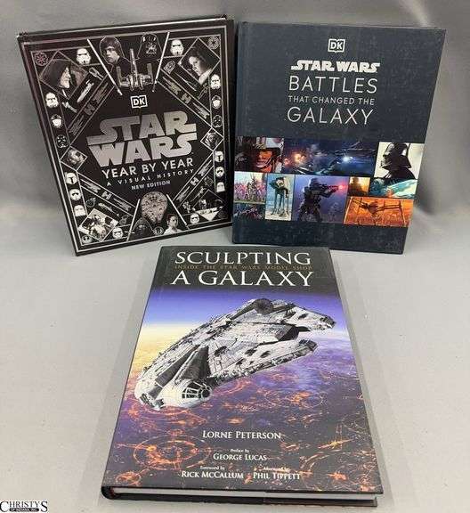 Star Wars Hardcover Books Set of 3 - DK Visual History, Battles That Changed The Galaxy, and More image