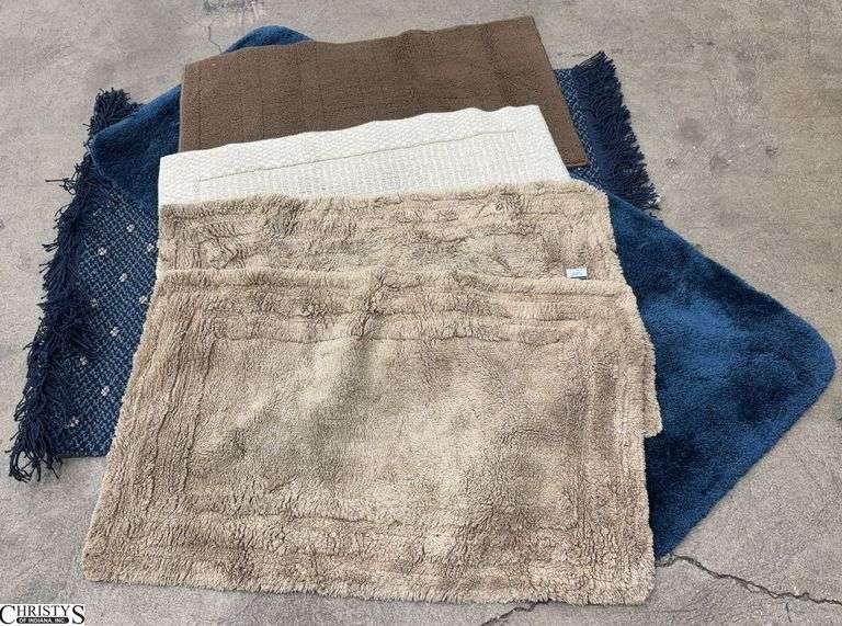 6 Area/Throw/Bathroom Rugs - 34" x 43" of largest - some wear image