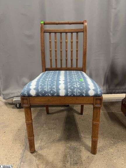 Bamboo Motif Side Chair - 34" x 15" - 18" seat image