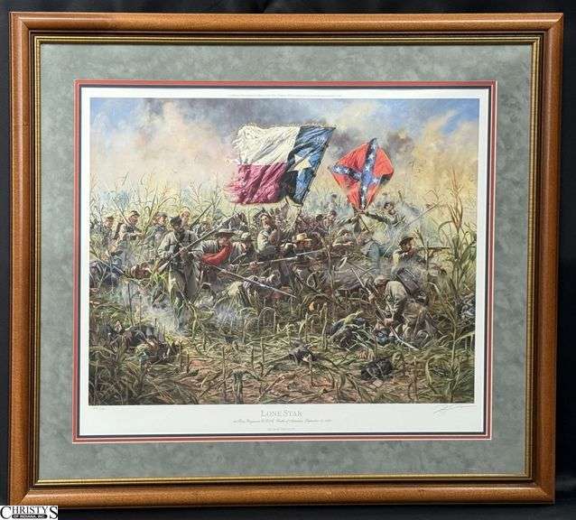 "Lone Star" Signed Don Troiani Limited Edition Print 1399 of 1500 - 37" x 32" of frame image