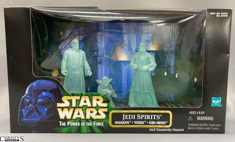 1998 Star Wars Jedi Spirits - Anakin, Yoda, and Obi-Wan Action Figures image