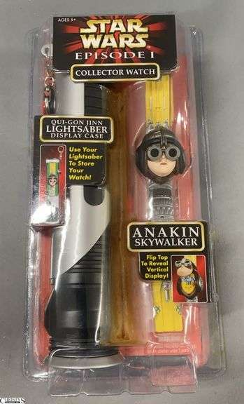 Star Wars Episode I Collector Watch Anakin Skywalker/Qui-Gon Jinn Lightsaber Display Case image