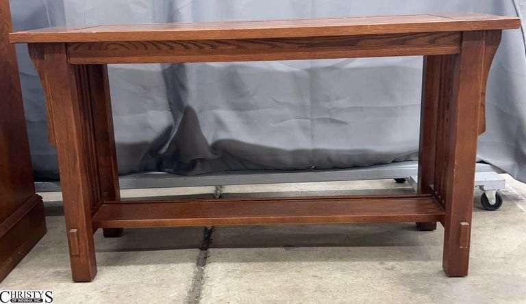 Mission Style Console Table - 48" x 17" x 27" - some edge wear image