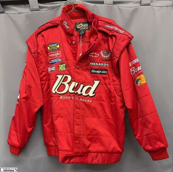 Red Chase The Drivers Line Authentic Dale Earnhardt Bud The King Of Beers 2XL Jacket image