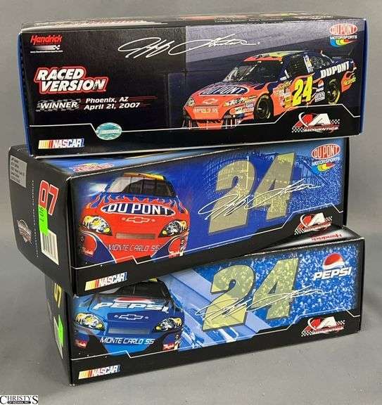 Jeff Gordon #24 NASCAR Diecast Car Lot - 2007 Monte Carlo & Impala SS - DuPont & Pepsi image