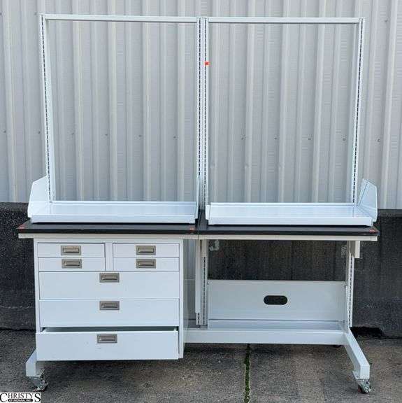 Fisher Hamilton Metal Frame Work Station on Casters - 72" x 30" x 79" image