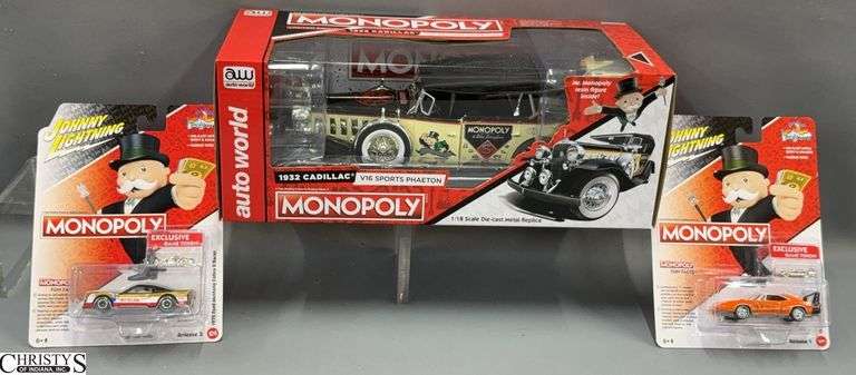 Monopoly Themed Diecast Car Collection: 1932 Cadillac and Johnny Lightning Racers image