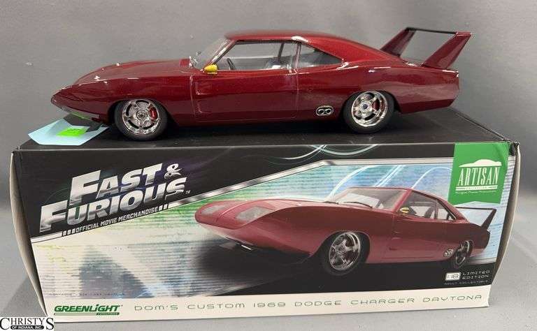 Greenlight Dom's Custom 1969 Dodge Charger Daytona Fast & Furious 1:18 Scale Diecast image