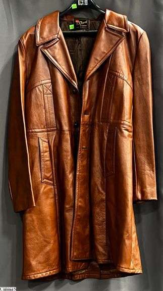 Mens Vintage Reed Sportswear Faux Leather Trench - Marked size 44 image