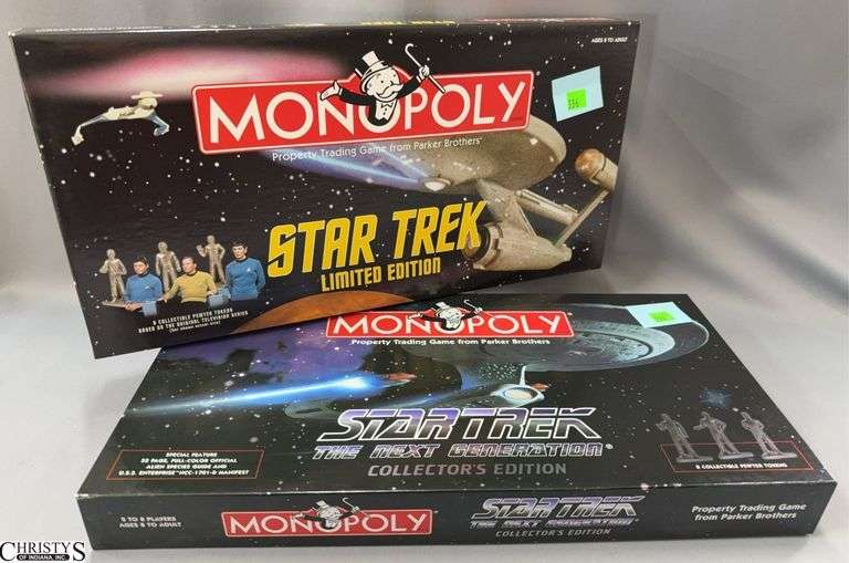 2 Star Trek Monopoly Games Opened Box 1998, and 2000 image