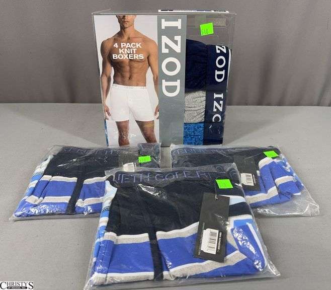 3 New in Package Kenneth Cole Blue Shades Rugy Briefs Size L and Izod Knit Boxers Size L 36-38 (there are 3 in the package which should contain 4) image