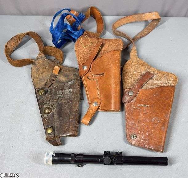 3 Holsters and a Tasco 4x15 Scope image