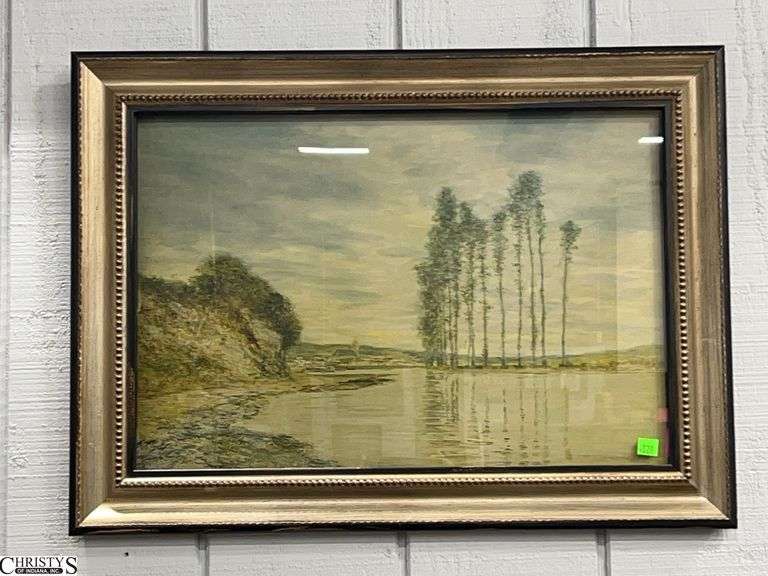 "Seine: Harp of the Winds" Framed Print after Homer Dodge Martin - 27" x 19" of frame image