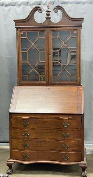 Traditional Mahogany Secretary - 2pcs - 36" x 21" x 84" image