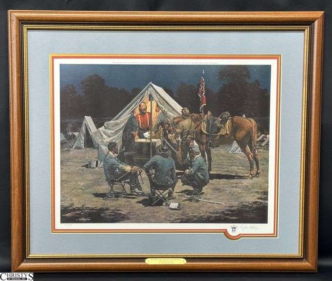 "A Rising Star - On The Eve of Battle" General A. P. Hill Signed Gordon Phillips Limited Edition Print 435 of 1200 - 34" x 28" of frame image
