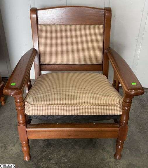 Vintage Wooden Arm Chair - 28" x 28" x 31" - 15" seat