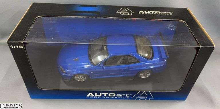 Auto Art 1:18 Nissan Skyline GT-R V-Spec II (Bayside Blue) image