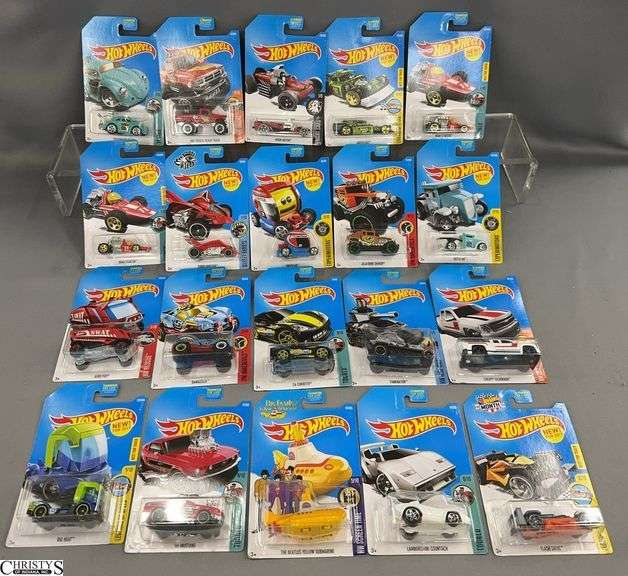 20 Hot Wheels Diecast Car Lot, Assorted Models on Cards image