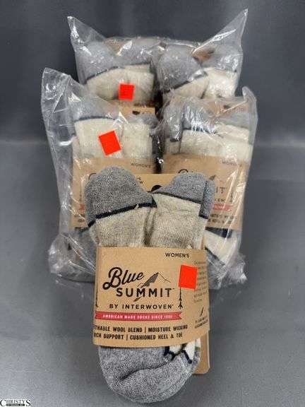 5 Bundles of 3 Blue Summit Womens Mini Crew Socks image