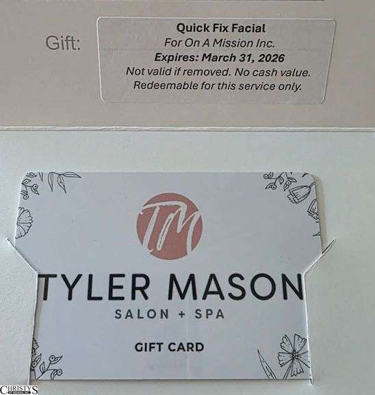 Tyler Mason Salon & Spa Quick Facial $60 Gift Card image