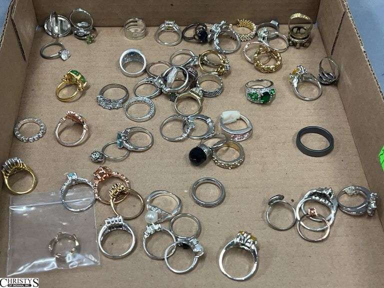 Approx. 59 Unmarked Fashion Rings