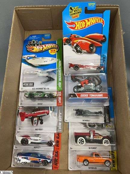 10 Hot Wheels Diecast Cars and Star Trek USS Enterprise image
