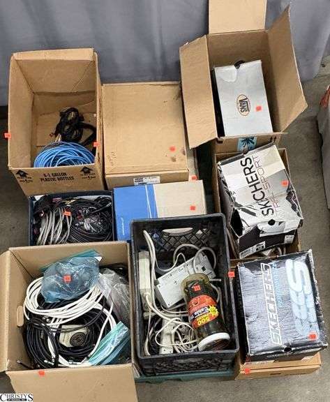 Skid of Power Strips, AV Cords, Misc Electronic Cords - SKID NOT INCLUDED image